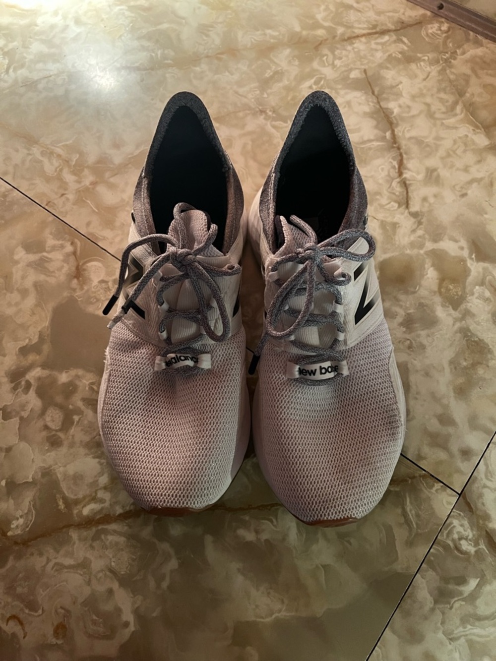 New Balance Women's White and Grey Athletic Sneakers